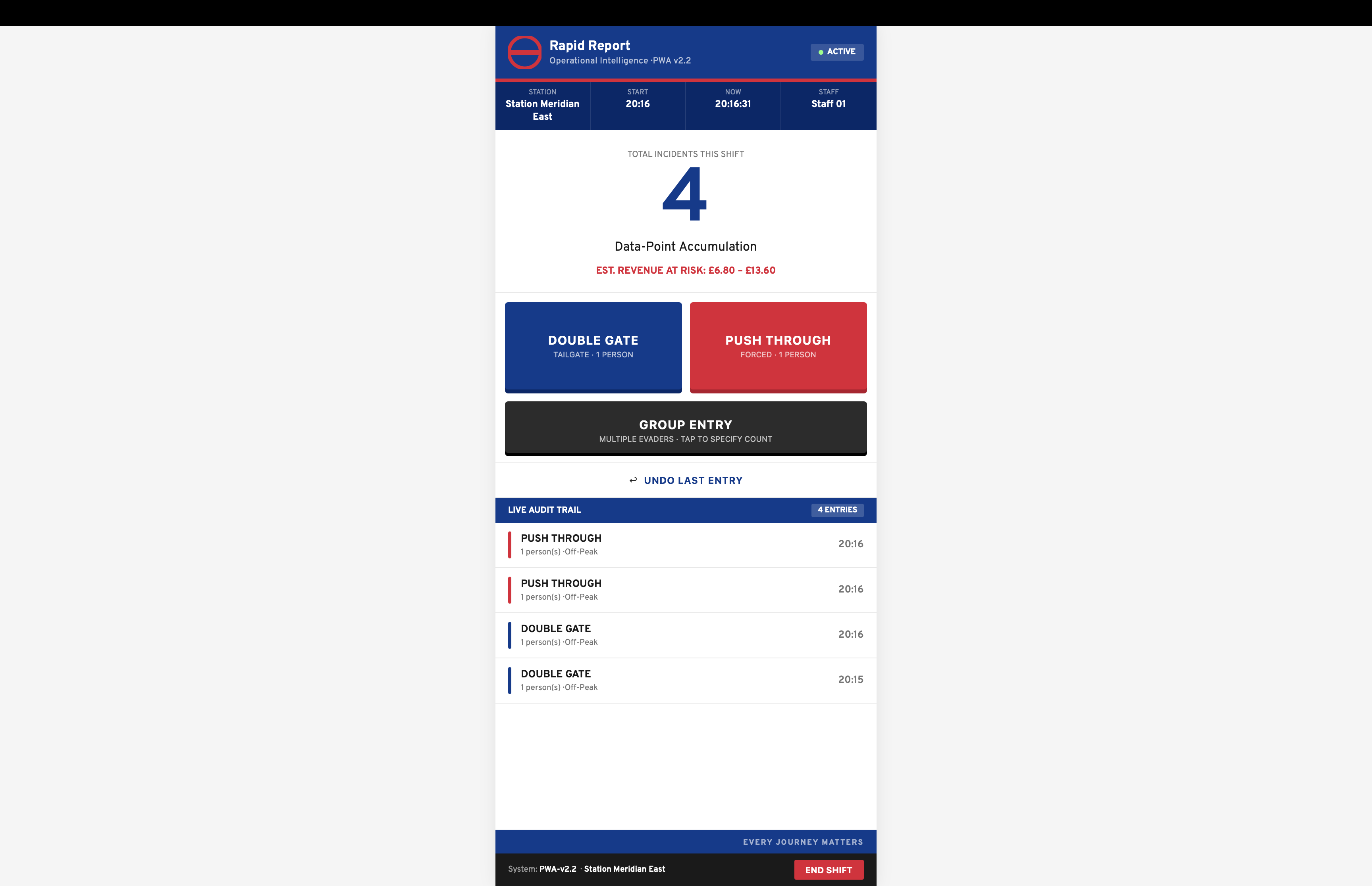 Rapid Report home screen demo